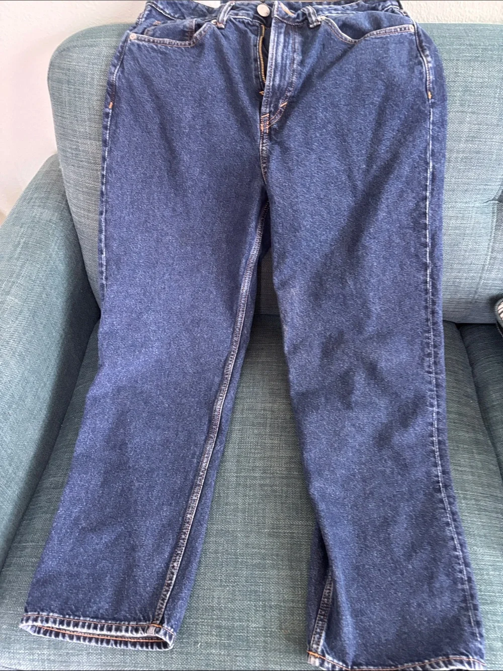 H&M men Straight-Leg Jeans in Dark Blue